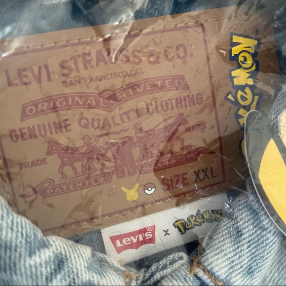 XXLARGE LEVI'S X POKEMON STONE VINTAGE FIT TRUCKER JACKET PIKACHU UNISEX 2XL - Picture 9 of 10